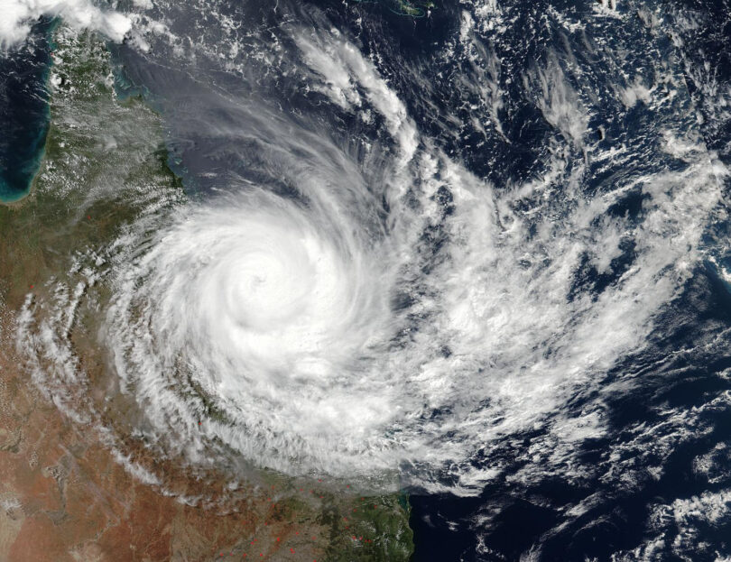 Image: Severe tropical cyclone Debbie, March 2017. Credit: NASA/NOAA